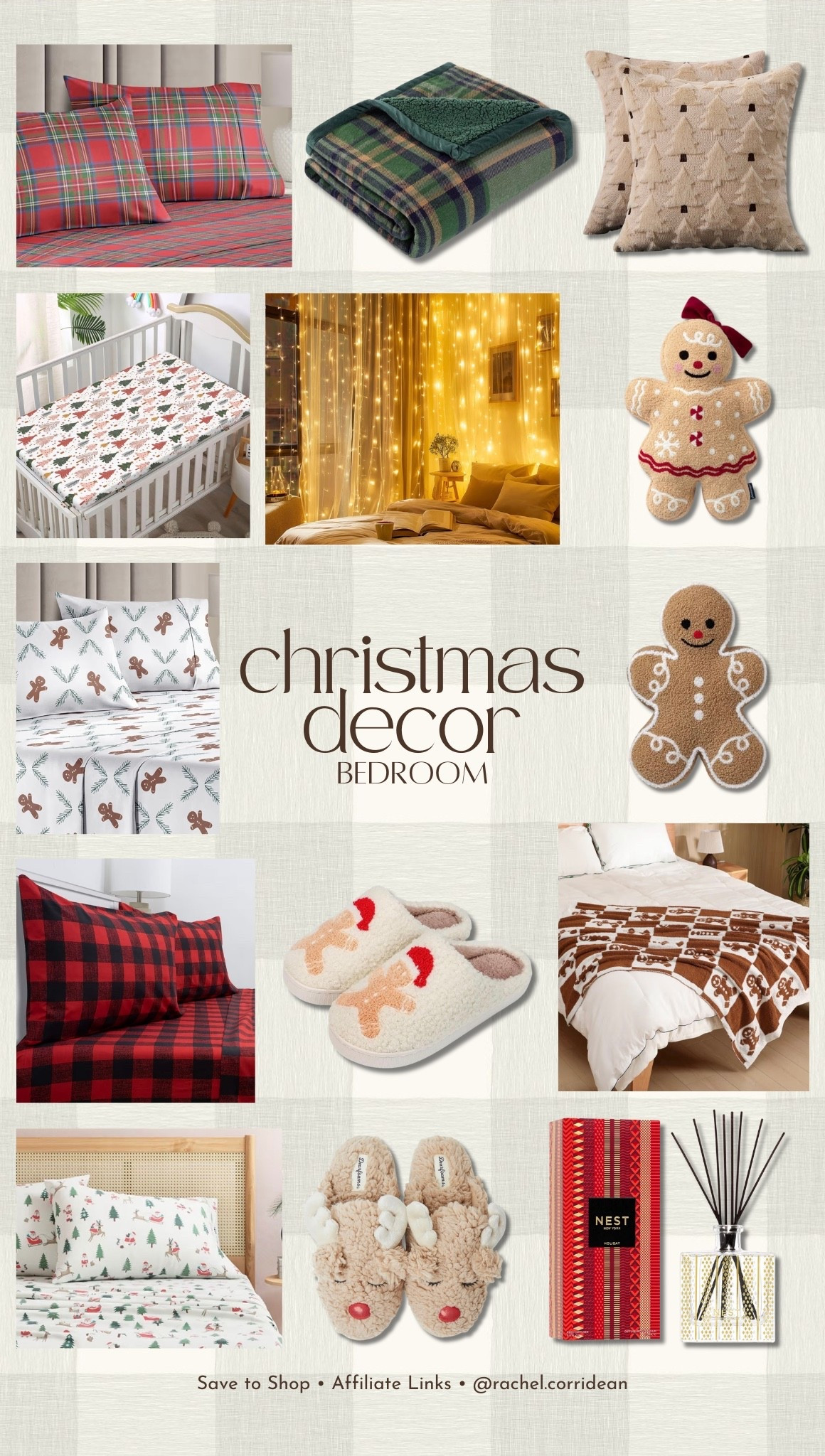 BEDROOM CHRISTMAS DECOR 🎄

Turn your bedroom into a cozy little Christmas retreat with soft flannel sheets, gingerbread accents, twinkle lights, and warm holiday textures. I pulled together the cutest festive bedding, seasonal throw pillows, sherpa slippers, cozy blankets, and playful gingerbread touches for a bedroom that feels nostalgic, warm, and so easy to decorate. Perfect for guest rooms, primary bedrooms, or kids’ rooms — these pieces make the whole space feel magical without a full makeover. Save for inspiration and shop your favorites. 🎄✨

christmas bedroom decor, cozy holiday bedroom, christmas bedding ideas, gingerbread bedroom decor, festive throw pillows, holiday blankets, bedroom christmas inspiration, neutral christmas bedroom, winter bedroom refresh, christmas home decor ideas


#LTKHoliday #LTKHome #LTKCyberWeek