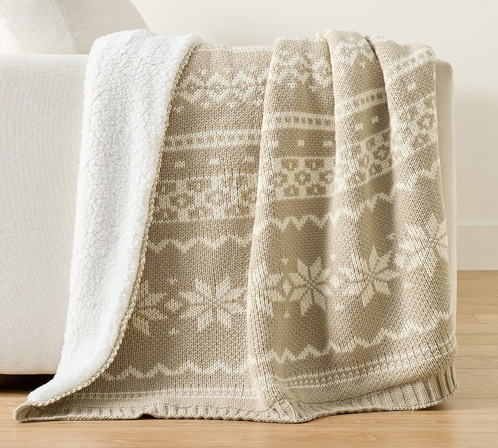 Snowflake Fair Isle Throw | Pottery Barn (US)
