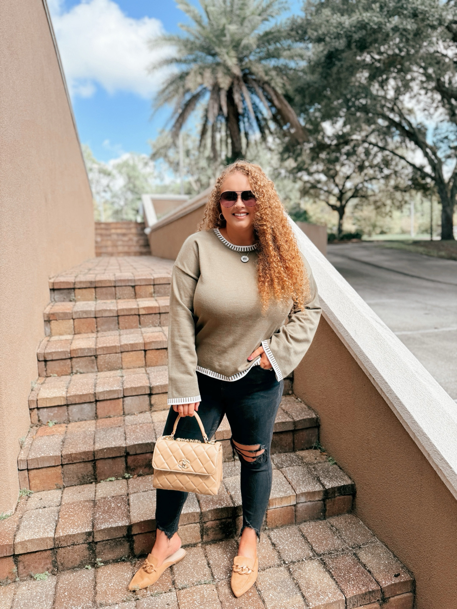 This sweater was made for fall 🍂 amazon sweater | green sweater | amazon fall sweater  | fall sweater | jeans | skinny jeans | curvy jeans |  | mules | amazon mules | amazon fashion | amazon finds | amazon look | amazon outfit | fall outfit | fall look | fall fashion | fall finds | fall outfit inspo | fall fashion inspo | fall 2024 | fall trip | fall vacation | fall vacation outfit 

#LTKMidsize #LTKSeasonal #LTKStyleTip