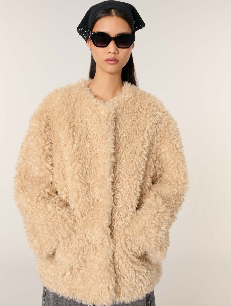 Short faux fur coat | Maje US | Maje US