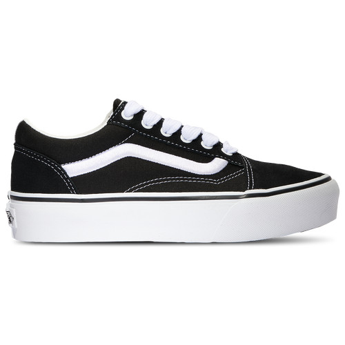 Girls Vans Vans Old Skool Platform - Girls' Grade School Shoe White/Black Size 06.5 | Kids Foot Locker (US)