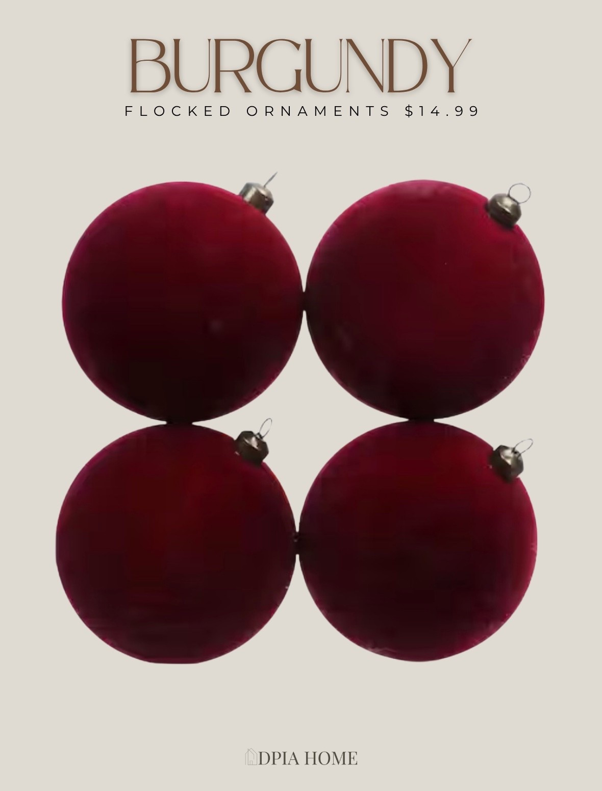 NEW!! Burgundy flocked ball ornaments from Michael’s. Sale pricing. 

trending decor | affordable | Christmas tree | holiday decor | rustic charm

#LTKHome #LTKSeasonal #LTKHoliday