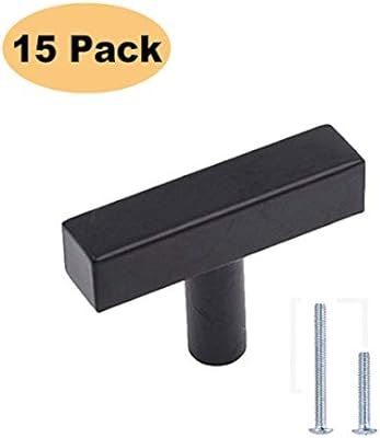 Peaha Black Cabinet Knobs 2" Length T Knobs for Cabinets Black - PHJ22BK Black Drawer Knobs Stain... | Amazon (US)