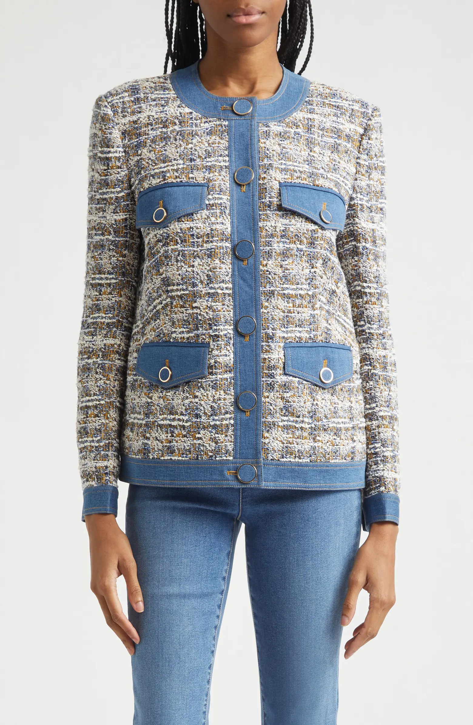 Ainslee Tweed & Denim Jacket | Nordstrom
