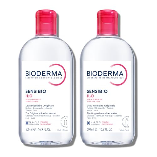 Bioderma Sensibio H2O Micellar Water, Duo Pack Makeup Remover Cleanser, Gentle for Skin, Fragrance-Free & Alcohol-Free, Gentle Face Cleanser for Sensitive Skin | Amazon (US)