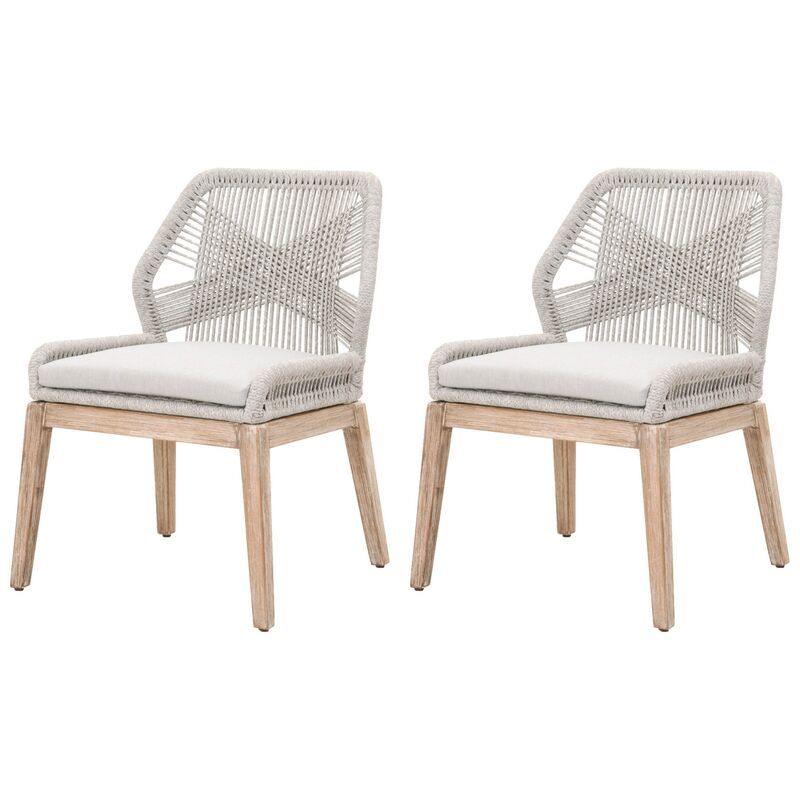 S/2 Easton Rope Side Chairs, Taupe/Pumice | One Kings Lane