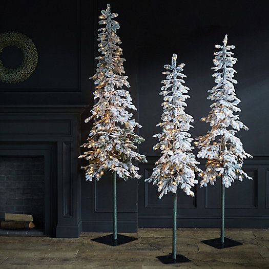 Faux Snowy Pre-lit LED Alpine Tree | Terrain