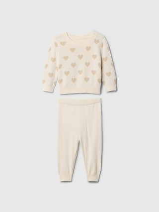 Baby Heart Sweater Two-Piece Outfit Set | Gap Factory