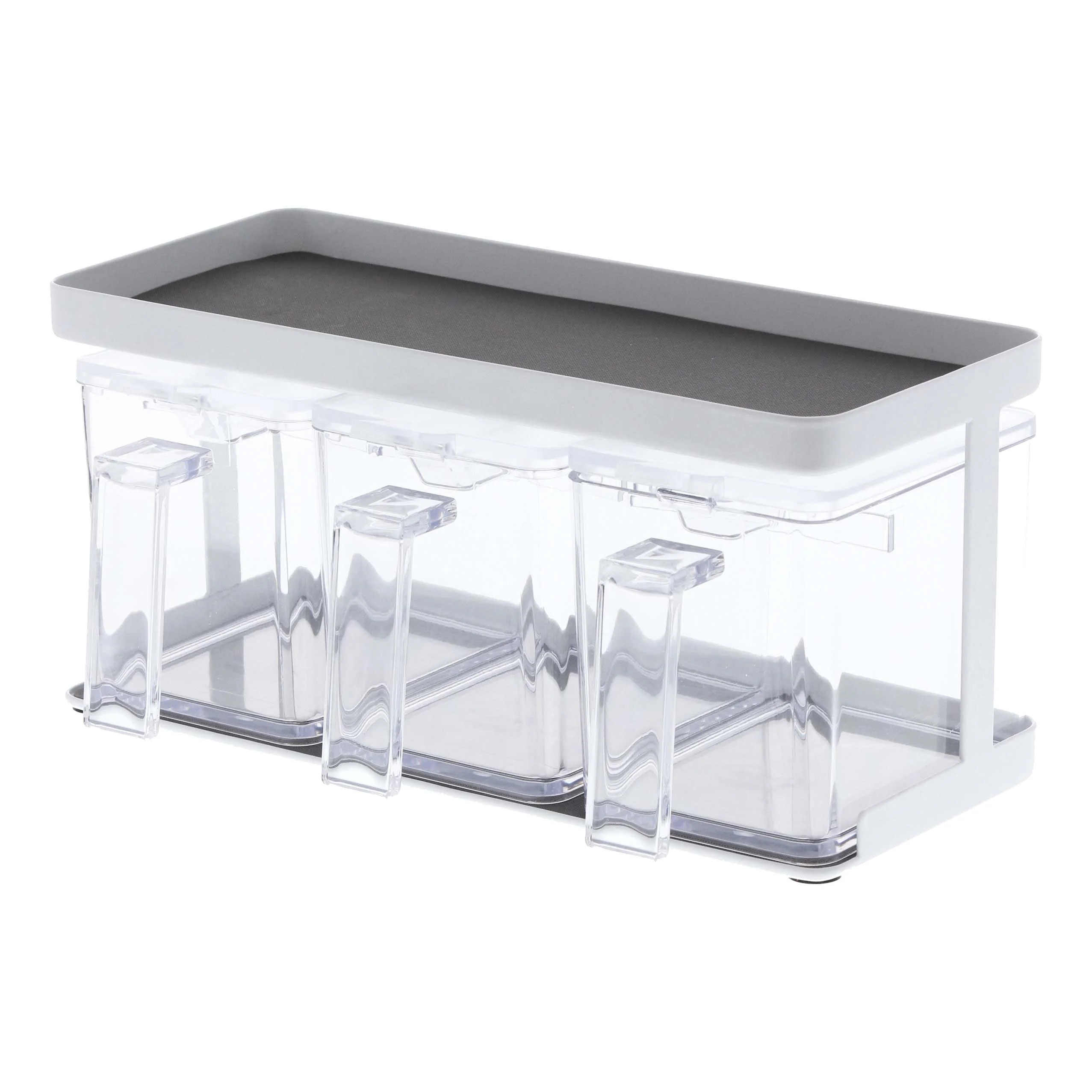 Yamazaki Home Pantry Organizer - Triple, Steel + Plastic, 8.25 cups, 1.95 liters, Handles, No Assembly | Shop Simon