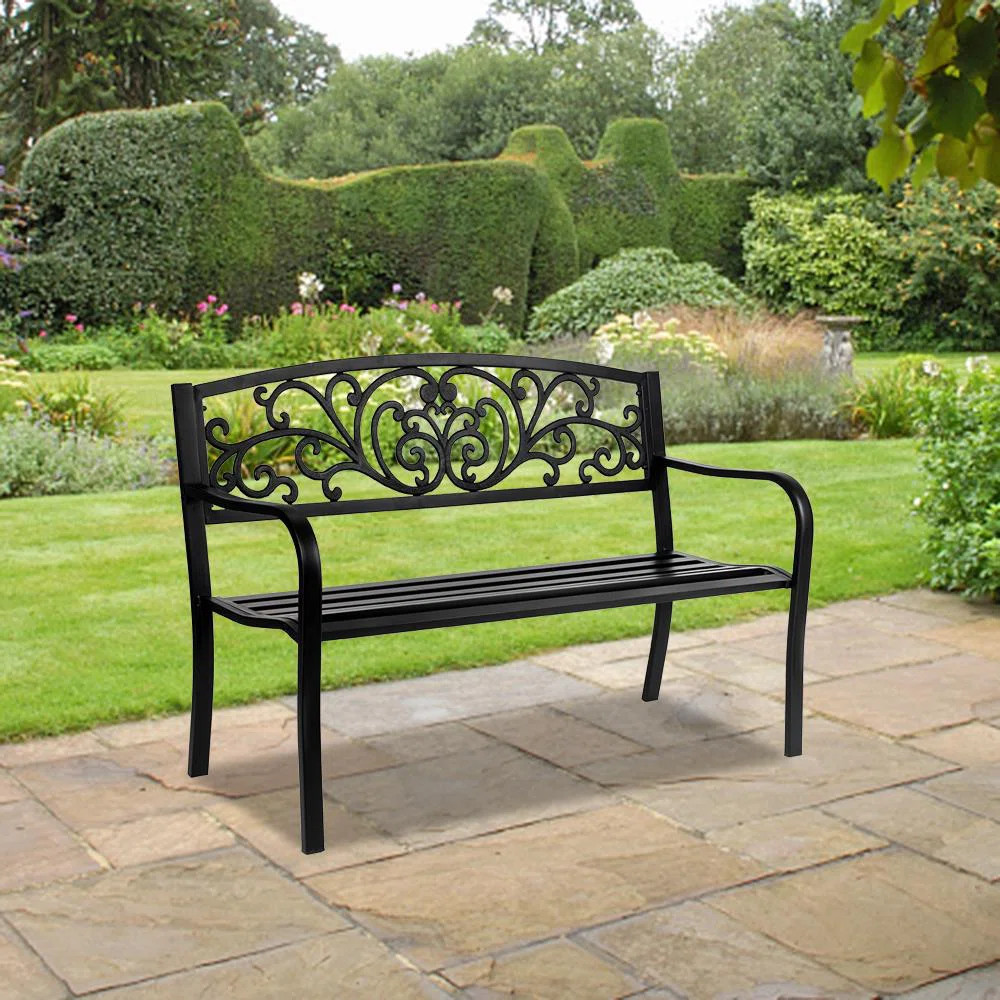 Rishaan Steel Outdoor Bench | Wayfair North America