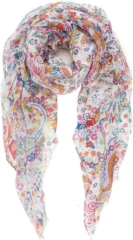 Scarf for Women Lightweight Paisley Fashion for Fall Winter Scarves Shawl Wrap | Amazon (US)