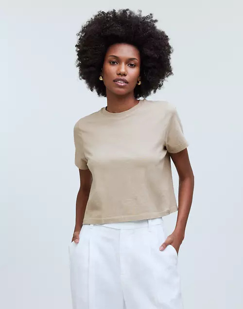 Softfade Cotton Lakeshore Crop Tee | Madewell