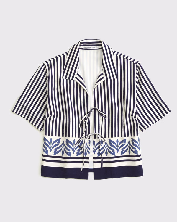 Tie-Front Top | Abercrombie & Fitch (US)