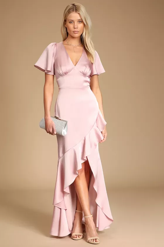 Tier and Now Hot Pink Tie-Back Tiered Maxi Dress