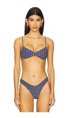 MORE TO COME Bali Bikini Top in Navy from Revolve.com | Revolve Clothing (Global)