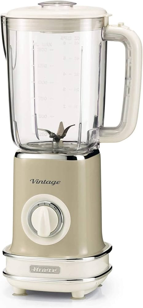 Ariete Vintage Blender - Blend with Style and Precision, 500W Motor, 2 Speeds, Dishwasher-Safe, I... | Amazon (UK)