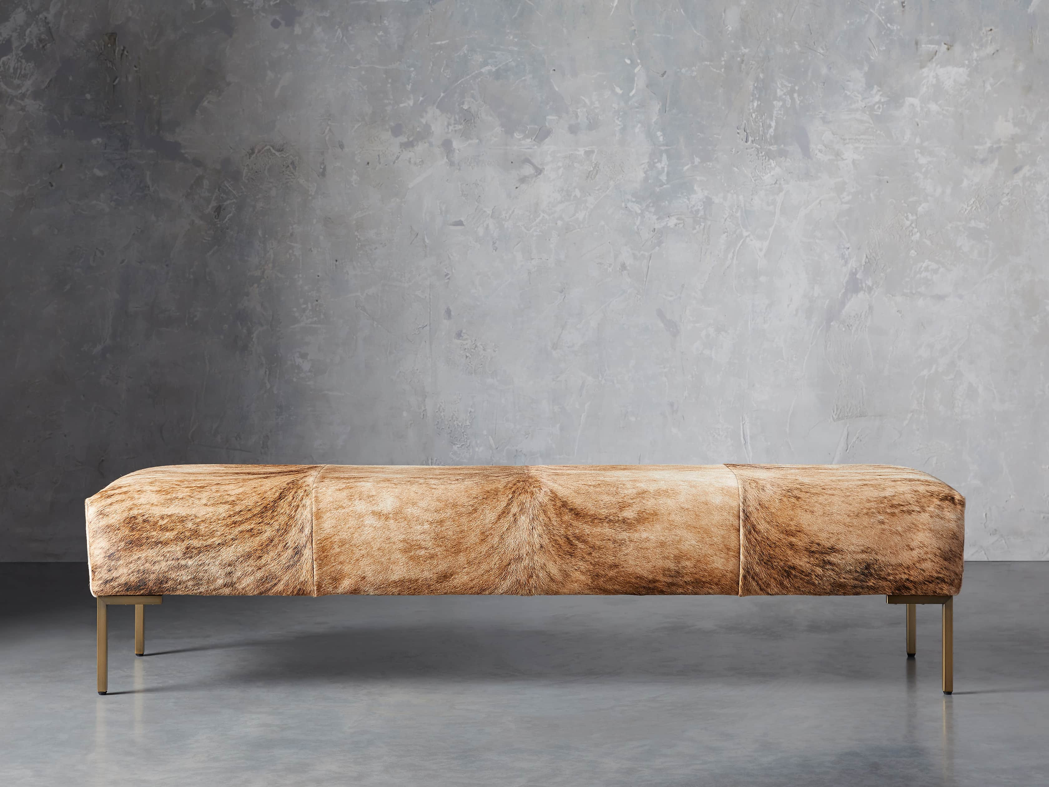 Tilton Hair on Hide Bench | Arhaus