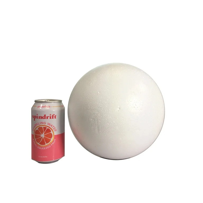 Smooth Polystyrene Foam Ball for Crafts and School Projects (8" Inches - 1 Ball) | Walmart (US)