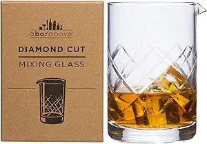 A Bar Above Diamond Cut Cocktail Mixing Glass – Thick, Sturdy Glass Beaker to Mix & Stir Cockta... | Amazon (US)