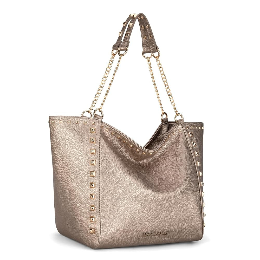 Montana West Large Tote Bag for Women Oversized Shoulder Purses with Chain Handbags | Amazon (US)