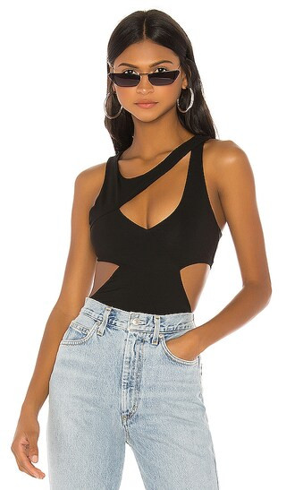 Dawn Cutout Bodysuit in Black | Revolve Clothing (Global)