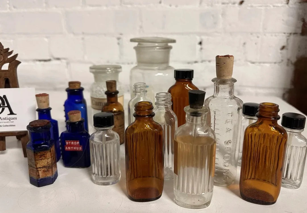 Selection of Antique /vintage Medicine or Chemist Bottles - Etsy | Etsy (US)