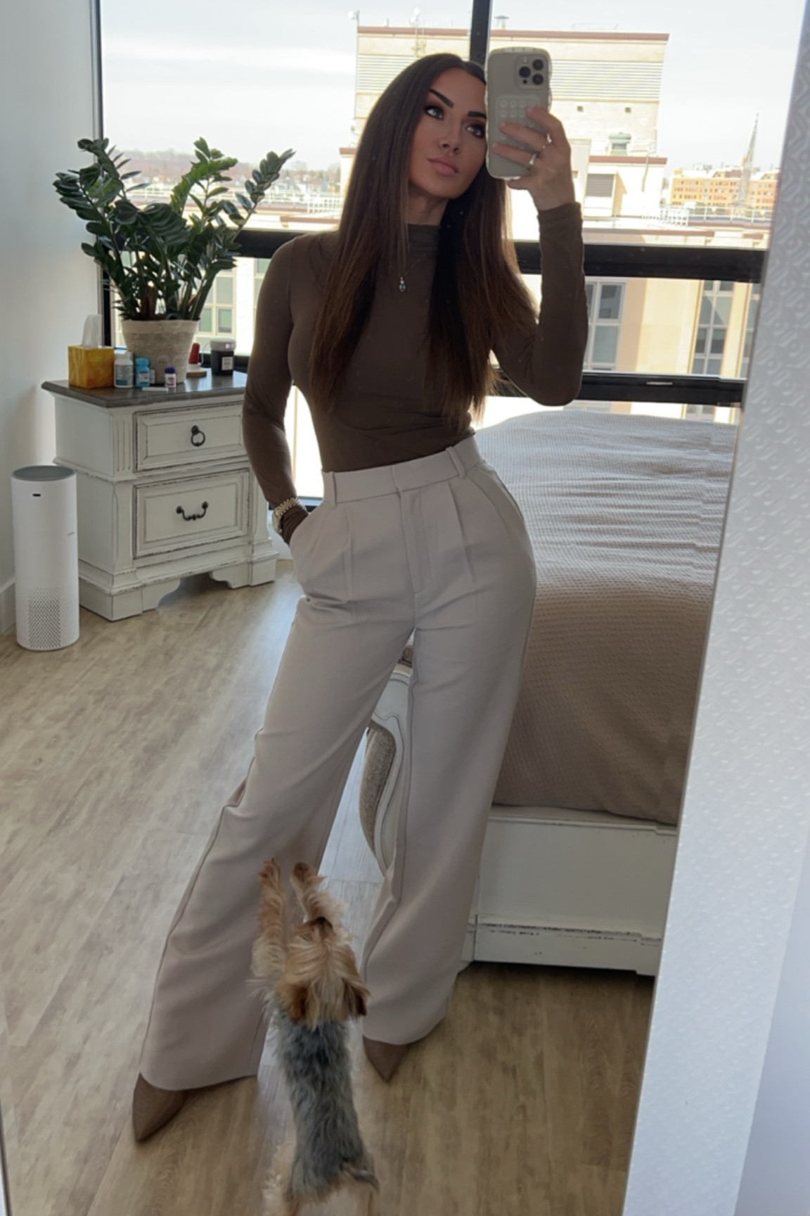 My job interview look 🩺🩺🩺👩🏻‍⚕️(Daisy didn’t want to feel left out☺️🐶) 

#LTKworkwear