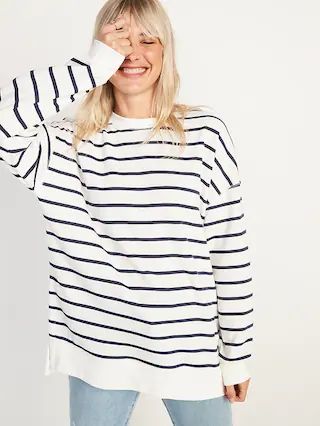 Oversized Vintage Tunic Sweatshirt for Women | Old Navy (US)