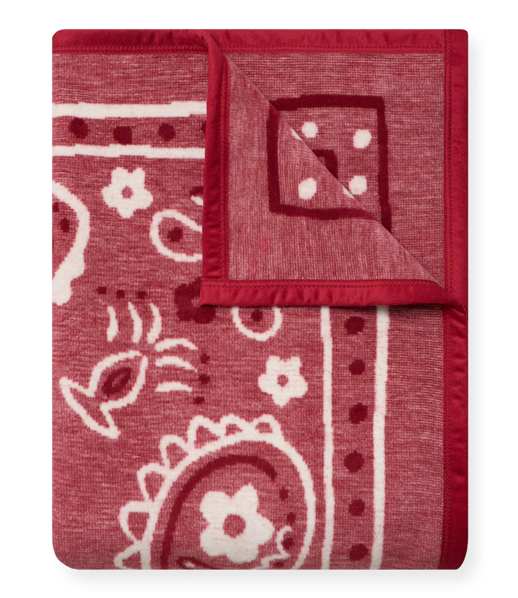 Vintage Bandana Throw Blanket | ChappyWrap | ChappyWrap