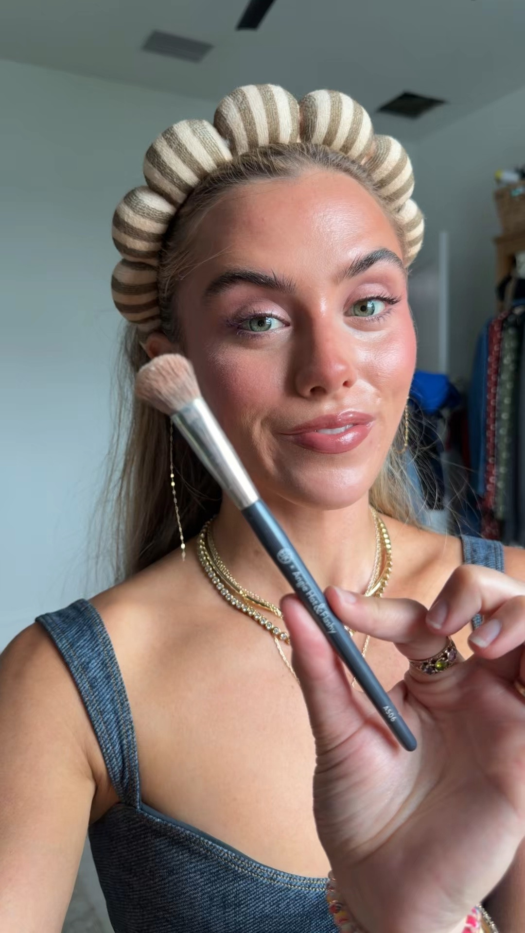 @BK Beauty For applying under-eye concealer, you'll love this smaller “kitten paw” version of the BK 101 Contoured Foundation brush so much! Use it in a patting motion to apply under-eye concealer. It blends out smoothly and seamlessly every time! It can also be used to apply concealer by the sides of the nose or to other areas of the face. It’s also great for contouring!
This is part of the softest, most luxurious brush set made specifically for mature skin.

#LTKgrwm #LTKselfcare #LTKBeauty