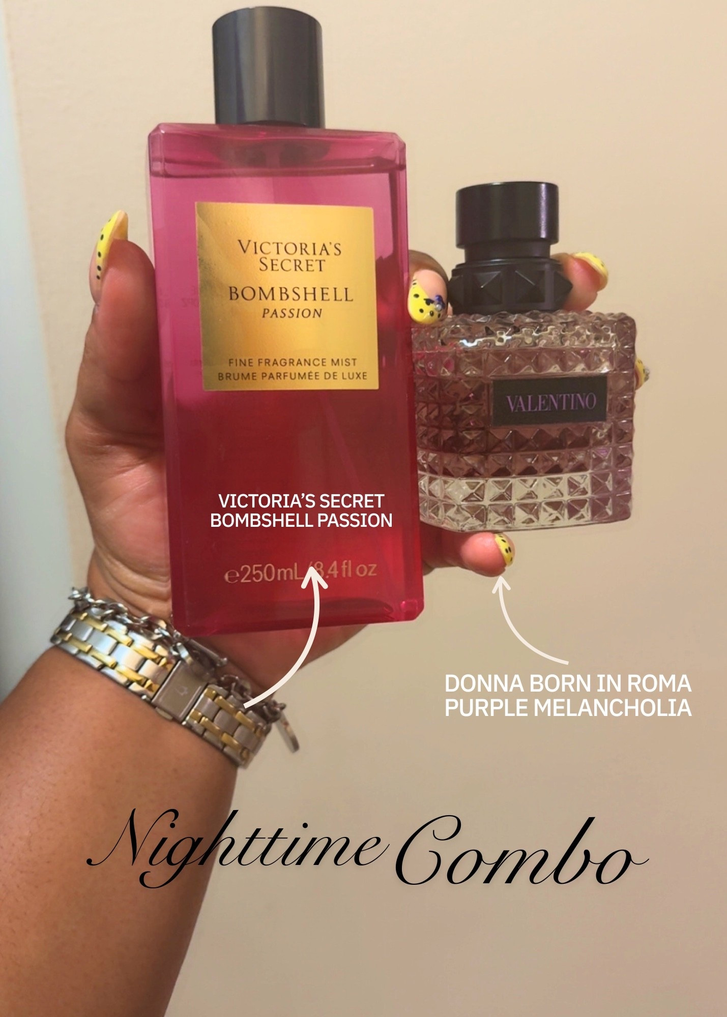I’ve been layering Victoria’s Secret Bombshell Passion with Valentino Donna Born in Roma lately, and it’s such a feminine, warm, and flirty combination. The fruity sweetness from Bombshell Passion blends perfectly with the rich vanilla and jasmine notes in Valentino. It lasts beautifully and always has me feeling put together before bed. NighttimeRoutine #FragranceLayering #ScentOfTheNight #PerfumeLover #PerfumeTok #FragranceCommunity #VictoriasSecret #BombshellPassion #ValentinoBeauty