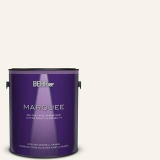 BEHR MARQUEE 1 gal. #YL-W15 Polar Bear Eggshell Enamel Interior Paint & Primer-245001 - The Home ... | The Home Depot
