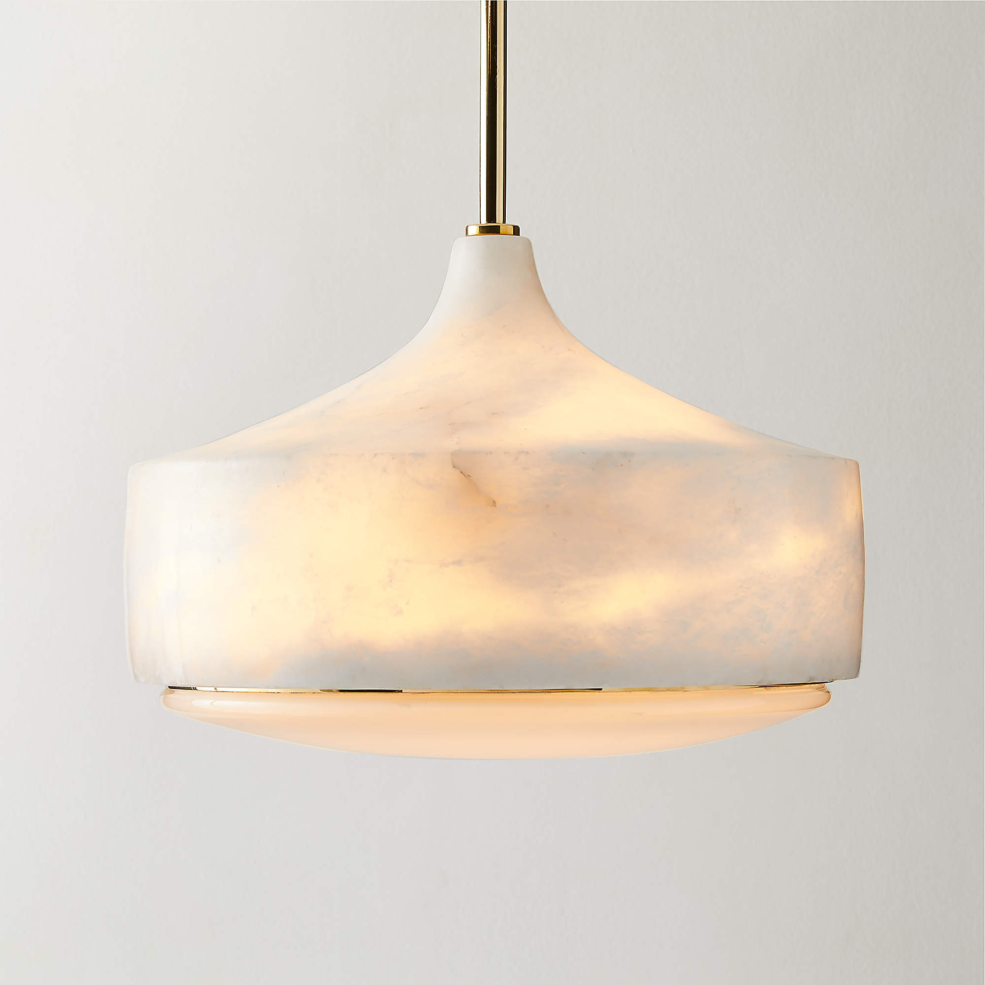 Groove Alabaster Pendant Light 13" + Reviews | CB2 | CB2