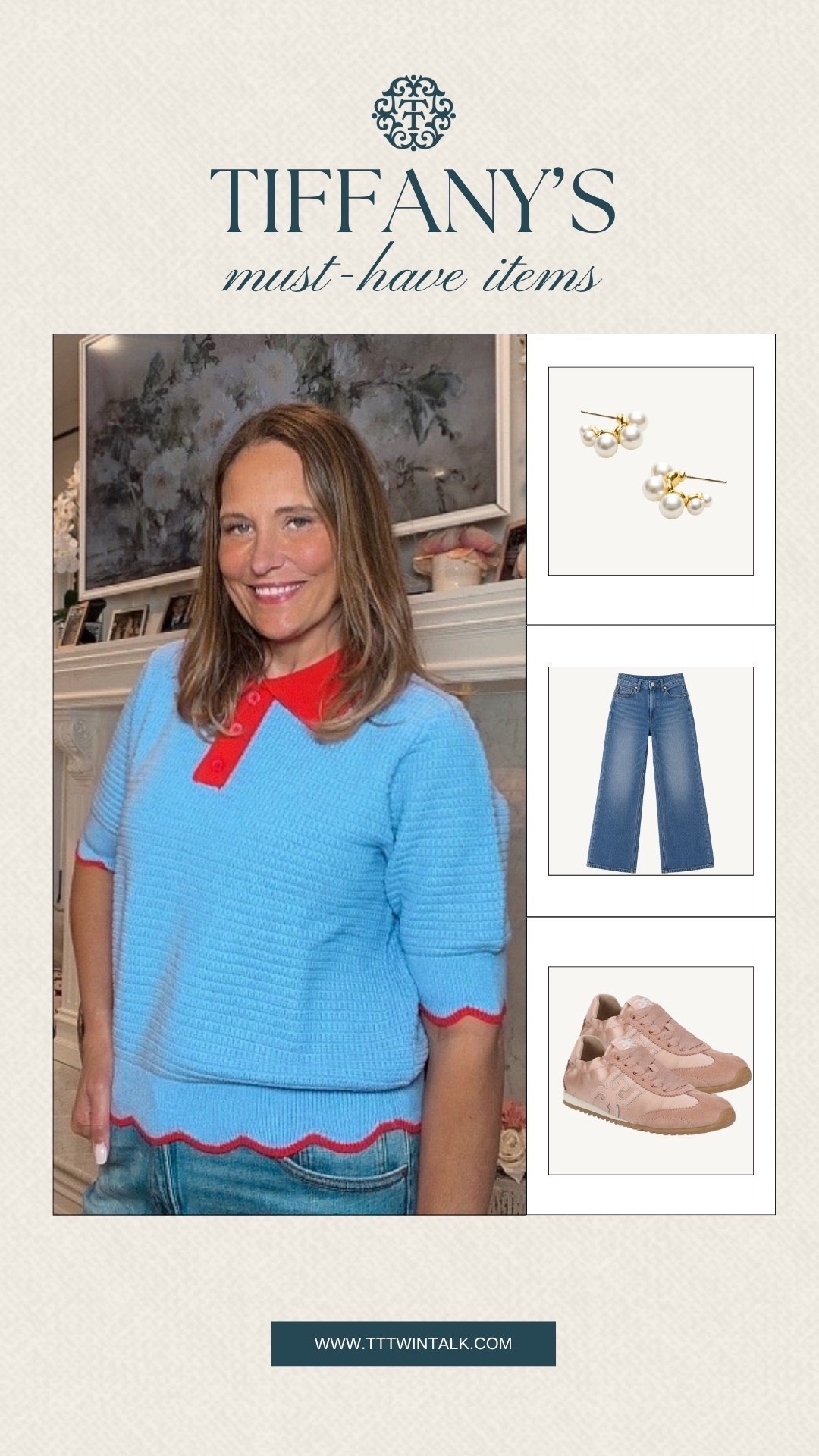 Tiffany’s latest favorites mix fun color with easy everyday pieces. The pearl earrings, wide leg denim, and pink sneakers keep things feeling relaxed but still pulled together. These are the kinds of staples that make casual outfits feel a little more styled.
s

#LTKdayinmylife #LTKOver40 #LTKMidsize