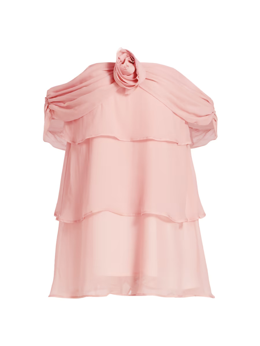 Henry Chiffon Rosette Minidress | Saks Fifth Avenue