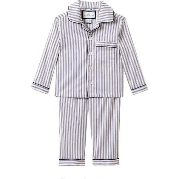 Navy French Ticking Pajamas | Maisonette