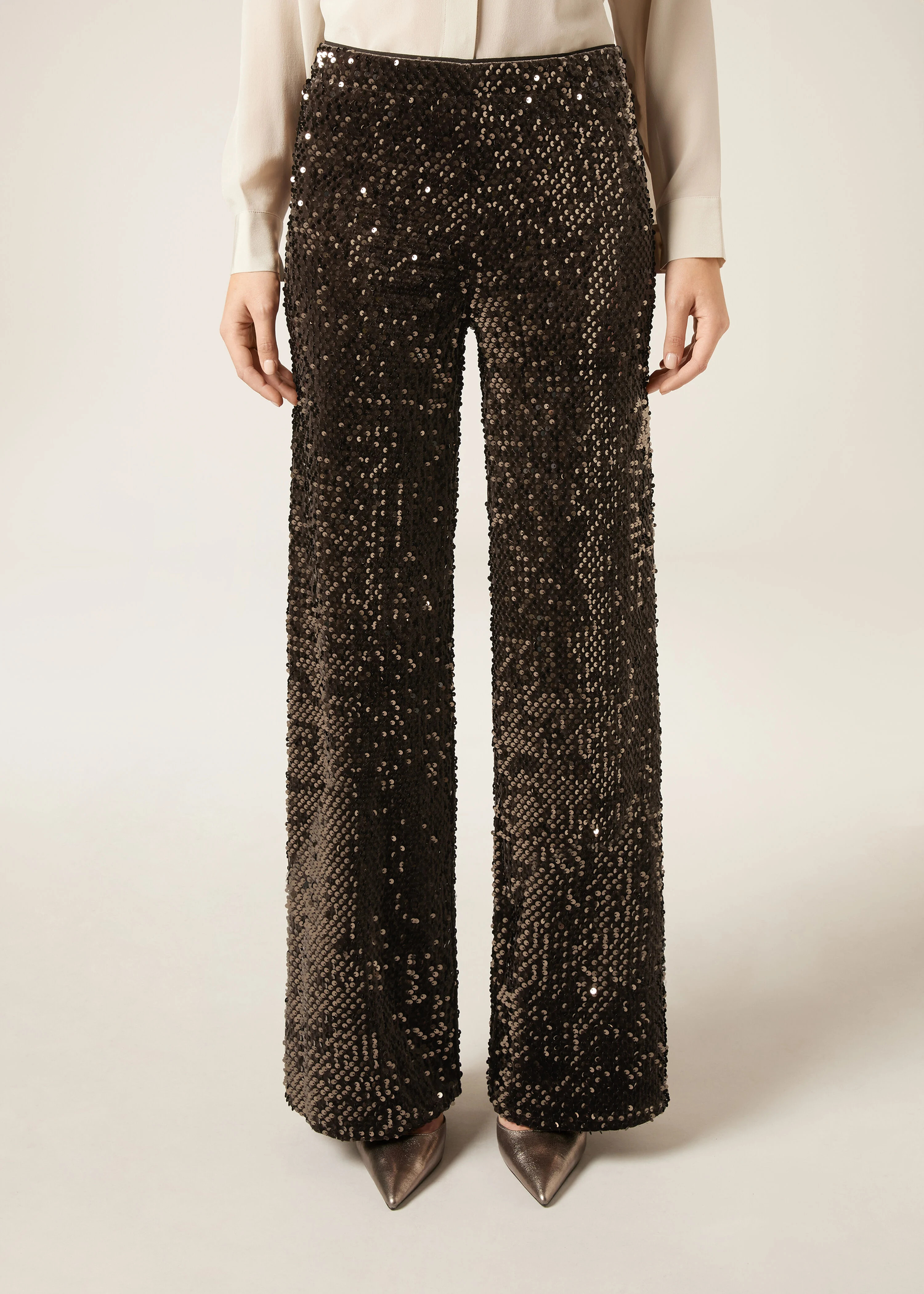 Velvet and Sequins Palazzo Pants | Calzedonia US