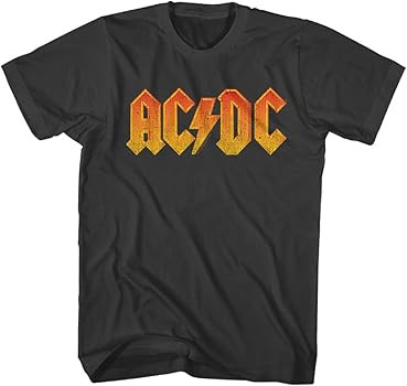 ACDC Music Distress Orange Adult Short Sleeve T Shirt | Amazon (US)