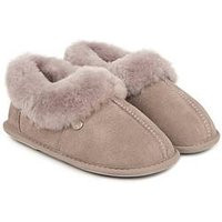 Just Sheepskin Full Back Sheepskin Slipper - Grey, Grey, Size 5, Women | Very (UK)