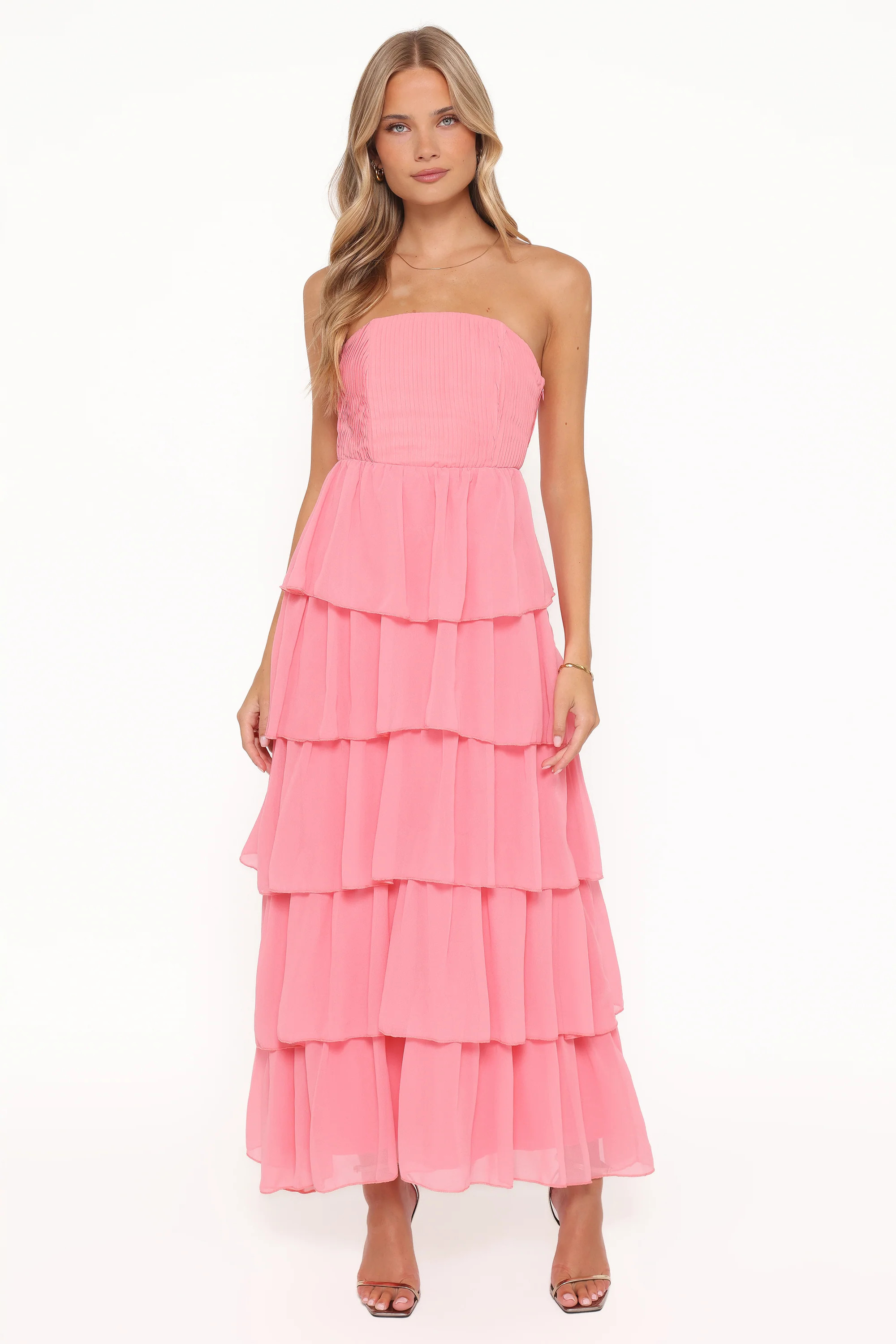 Peachester Strapless Maxi Dress - Coral | Petal & Pup (US)