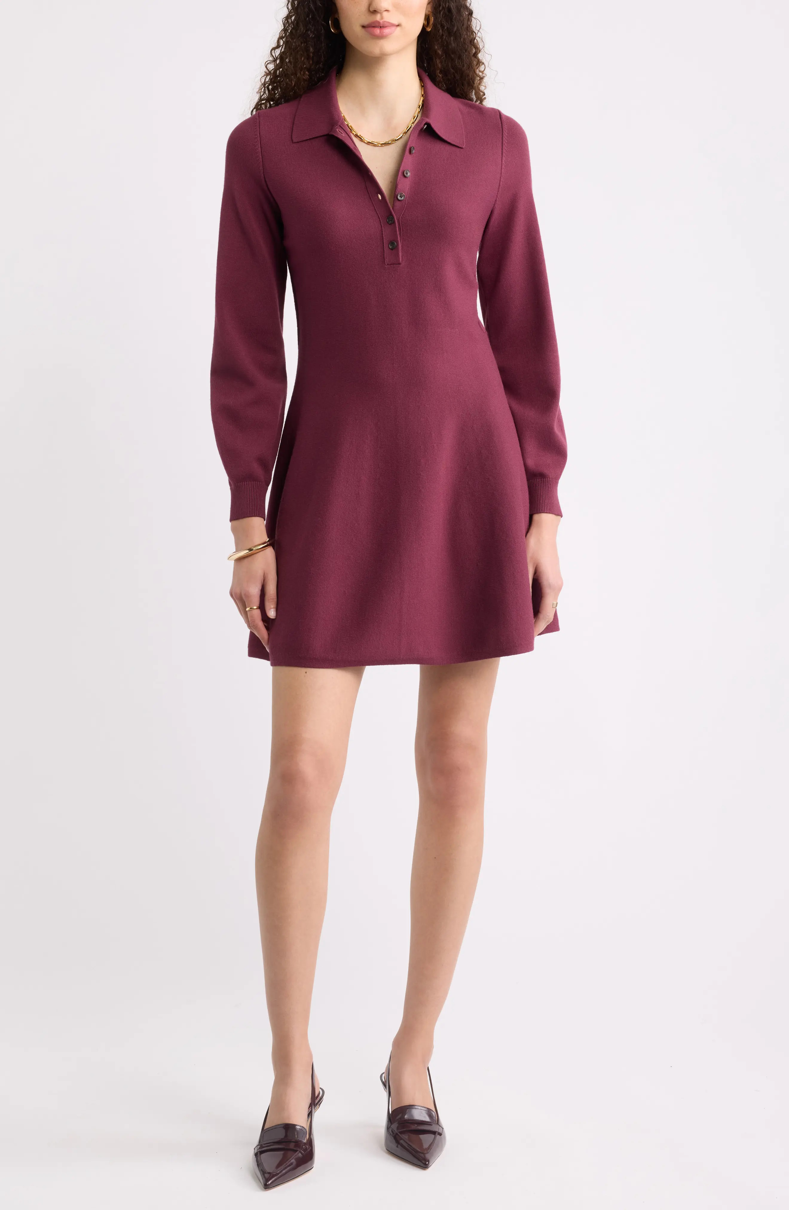 Nordstrom Polo Long Sleeve Minidress (Women) | Nordstrom | Nordstrom