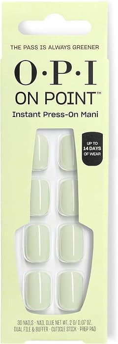 OPI On Point Press On Nails | Short Round, Squoval, Almond & Nail Art Press On Nails | 30 Count w... | Amazon (US)