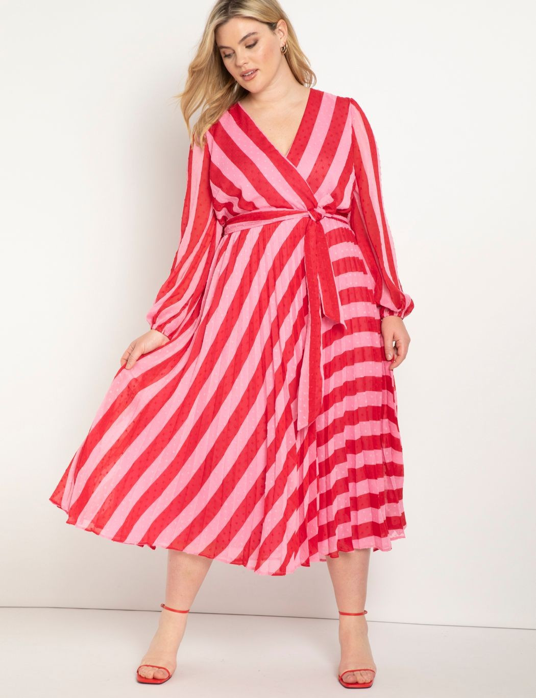 Wrap Dress with Full Sleeves | Eloquii