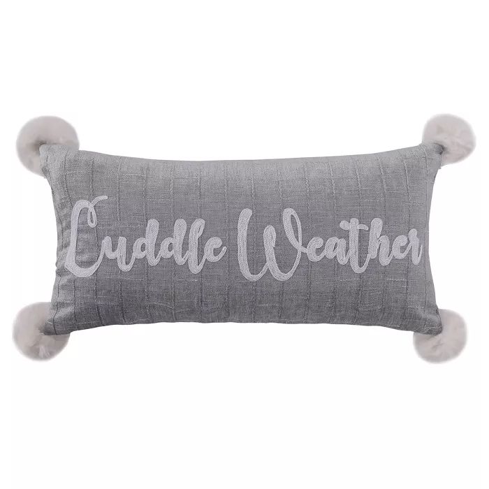 Winterland Holiday Decorative Pillow Gray - Levtex Home | Target