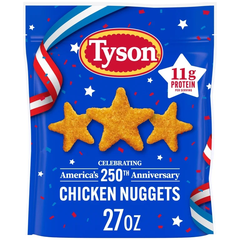 Tyson Chicken Nuggets, Celebrating USA 250 Years, 27 oz (Frozen, Fully Cooked) | Walmart (US)
