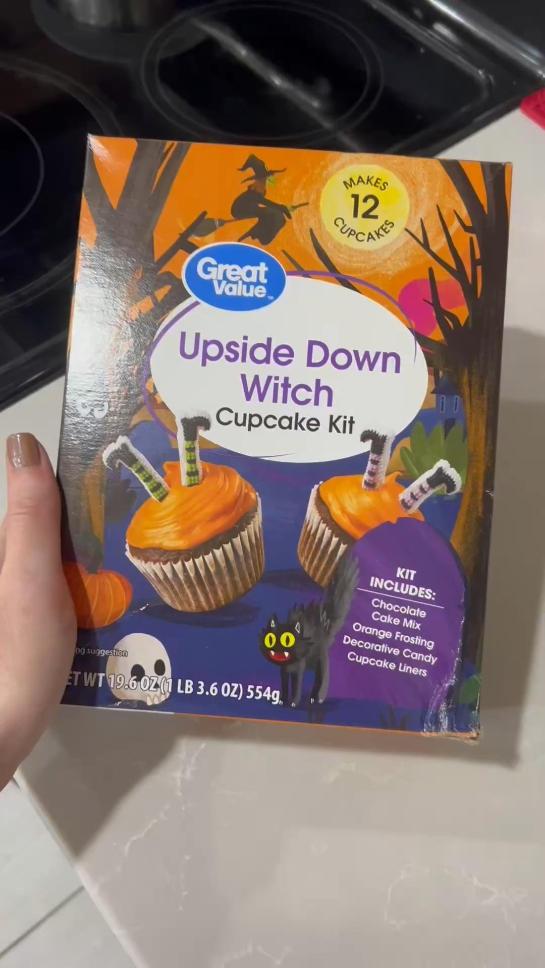 Upside down witch cupcakes from Walmart! I love easy baking kits and this once included everything you need in 1 box other than oil, water, and egg! Even the cupcake pan liners and icing! The only downside is several of our witches legs broke getting them off the paper but I was able to stick them back together with icing! Over all, my girls had a fun time making these! A fun easy Halloween treat! 

#LTKSeasonal #LTKHalloween #LTKFamily
