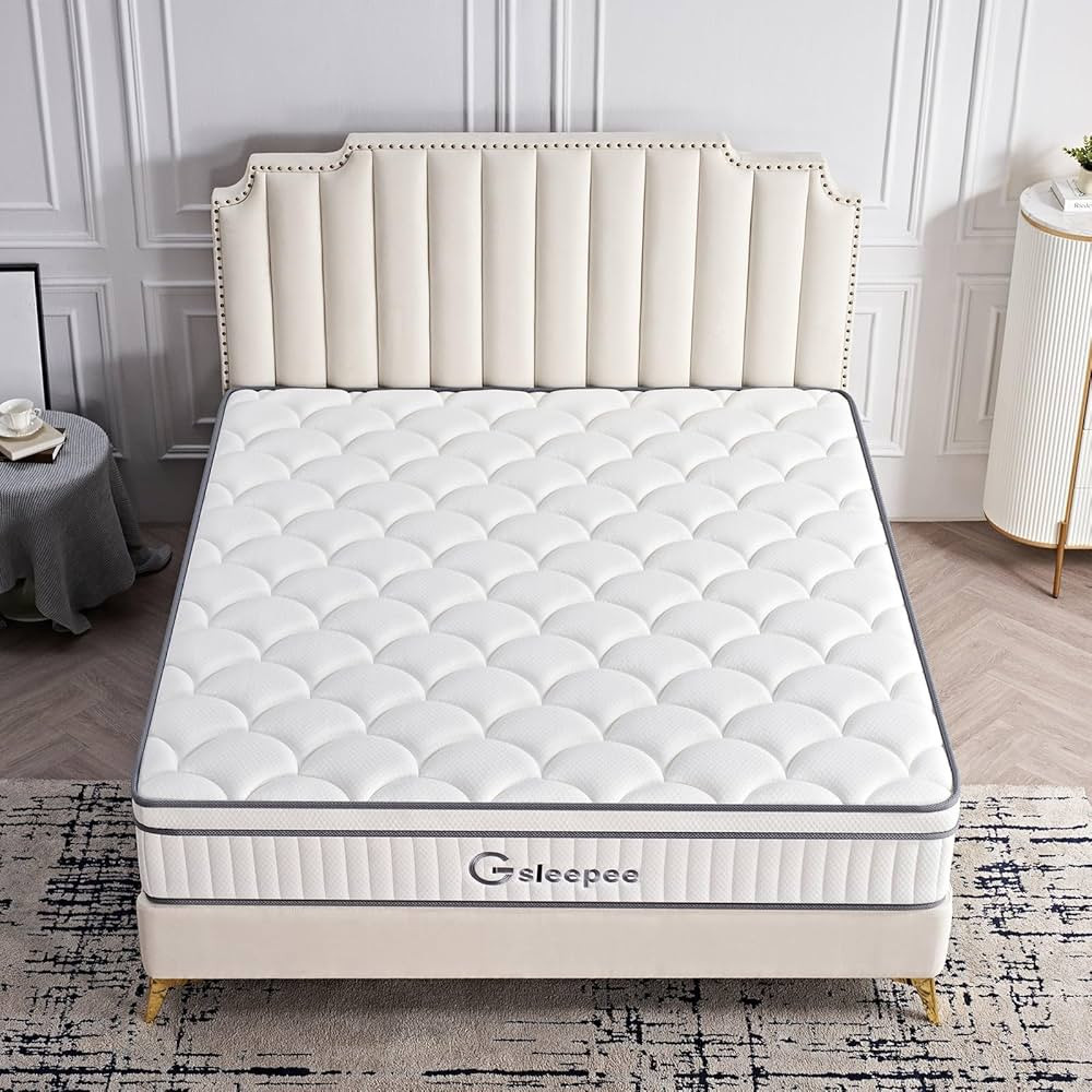 Gsleepee Queen Mattress, 12 Inch Size Gel Memory Foam Mattress, Individually Inner Spring Hybrid ... | Amazon (US)