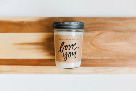 Love You / Valentines Day Collection/ Hand-poured, Premium Soy Candle | Etsy (US)