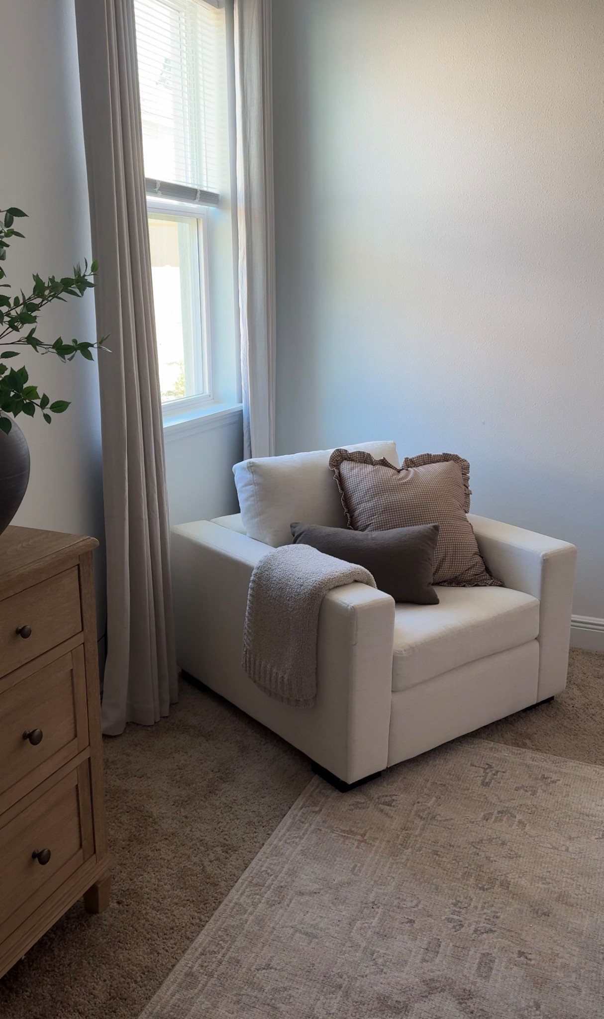 I grabbed this throw blanket for this chair and no regrets so far! So soft!!

#LTKSaleAlert #LTKHome