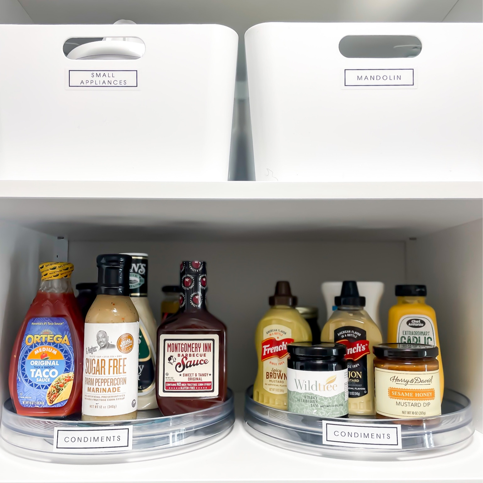 Two more great storage solutions to take your space up a level are turntables and large concealed baskets.


Turntables, or “lazy Susan’s”, are great for keeping jars and bottles from getting lost in the back and making things that can be hard to reach accessible.  A quick spin and you can bring what’s on the back to the front 🌀

We love using large bins to corral like items together.  This helps reduce visual clutter and inventory never changes, compared to food or something consumable where acrylic would be a better option. 

Don’t forget you can shop our favorite items on our LTK 🛍️

#LTKhome #LTKunder50 #LTKFind